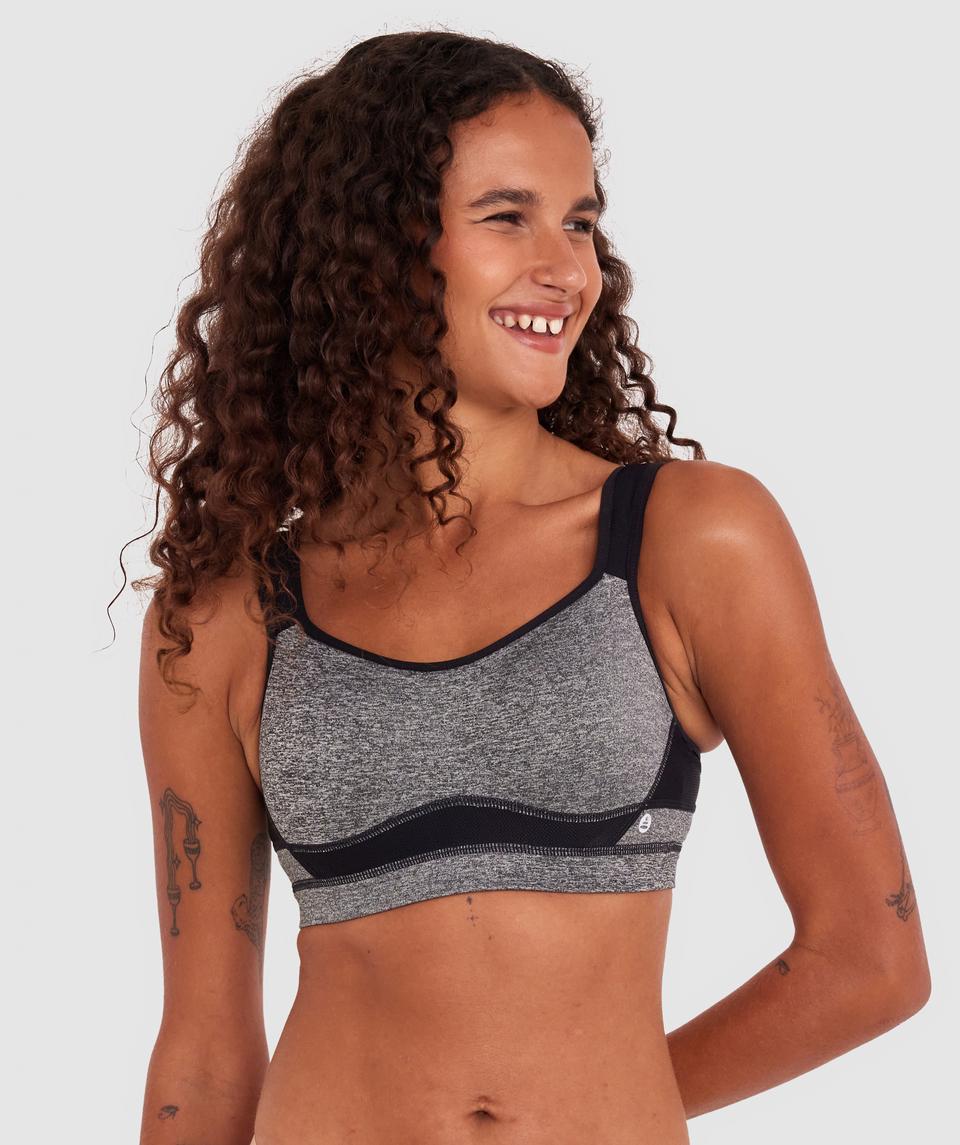 Cool It Contour Underwire Sports Bra - Grey/Black