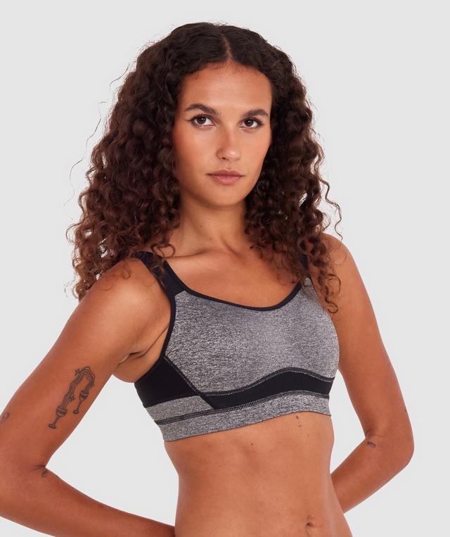 Cool It Contour Underwire Sports Bra - Grey/Black