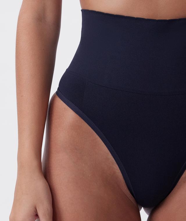Cooling Seamfree High Waist V-String - Black