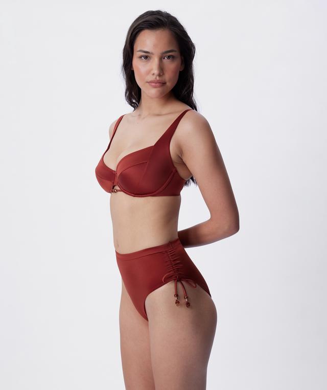Corsica High Waist Swim Bottom - Rust