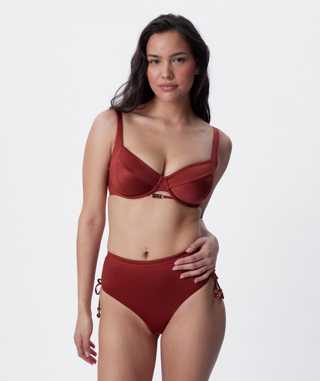 Corsica High Waist Swim Bottom - Rust