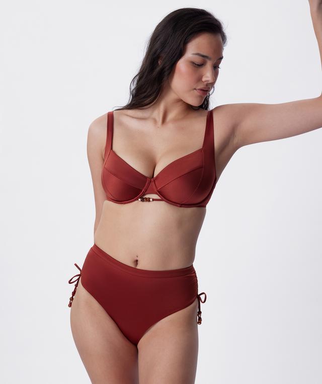 Corsica High Waist Swim Bottom - Rust