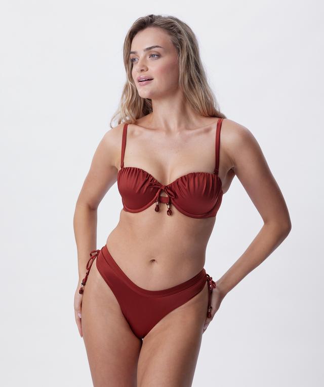 Corsica Strapless Balconette Swim Top - Rust