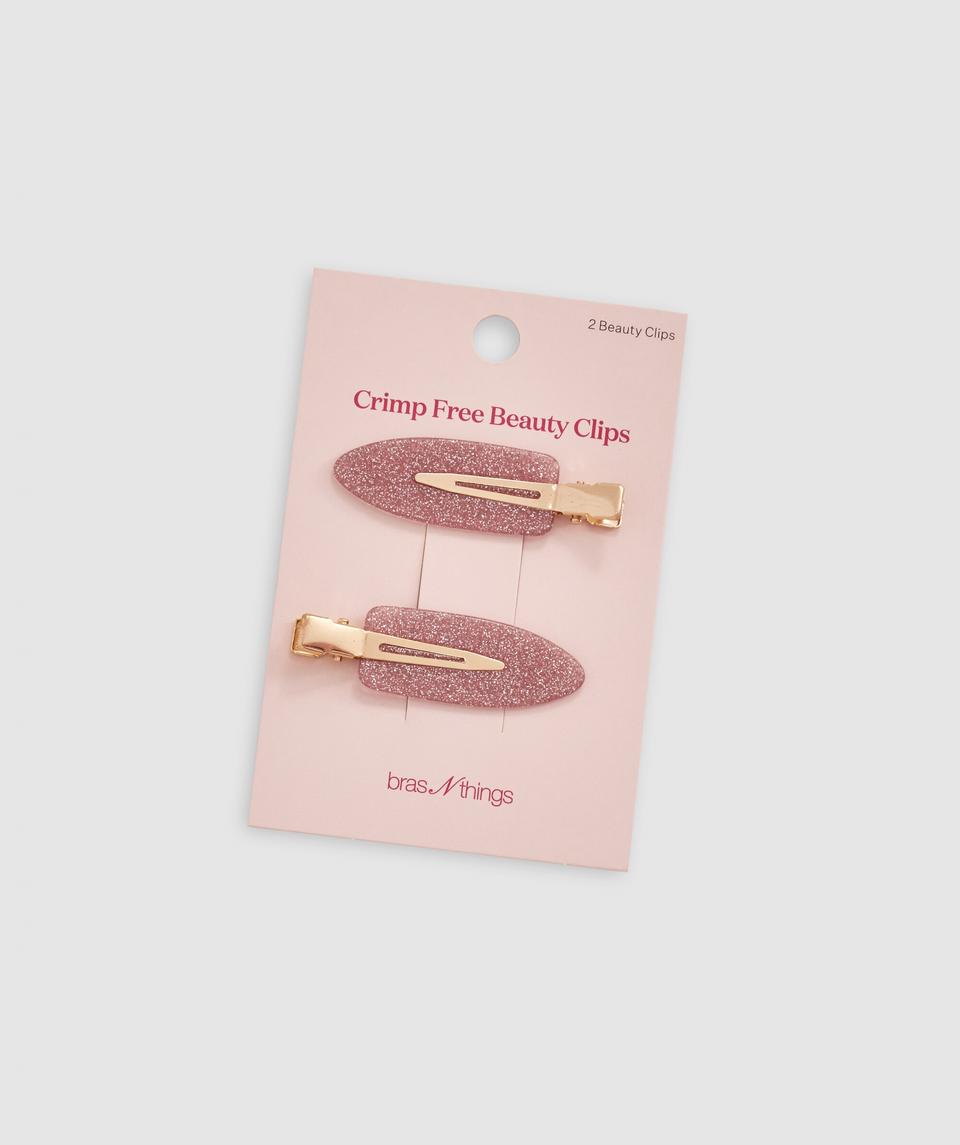 Crimp Free Beauty Clips 2 Pack - Pink