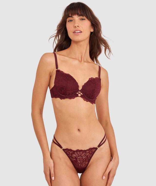 Daisy Lightly Lined Bra - Berry