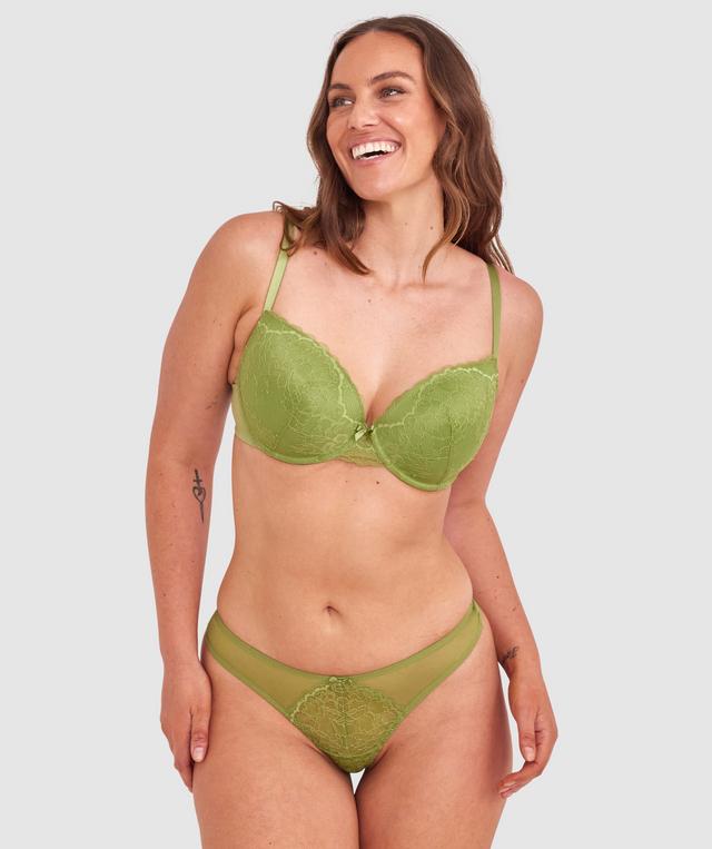 Dana High Leg G String - Khaki