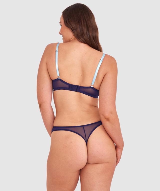 Dana High Leg G String - Navy