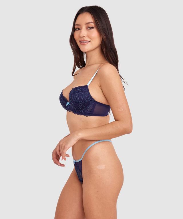 Dana High Leg String - Navy