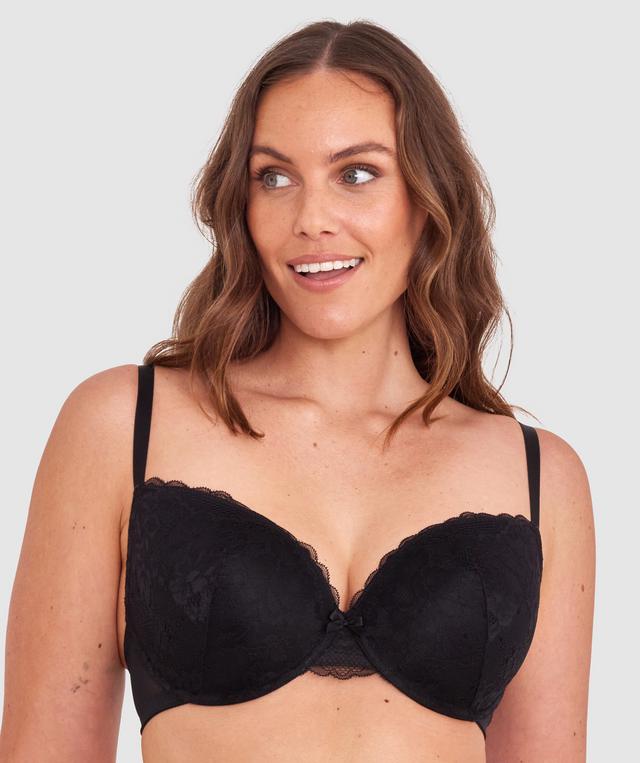 Dana Lightly Lined Plunge Bra - Black