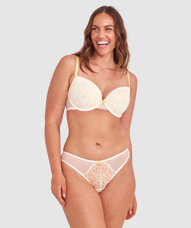 Dana Lightly Lined Plunge Bra - Ivory