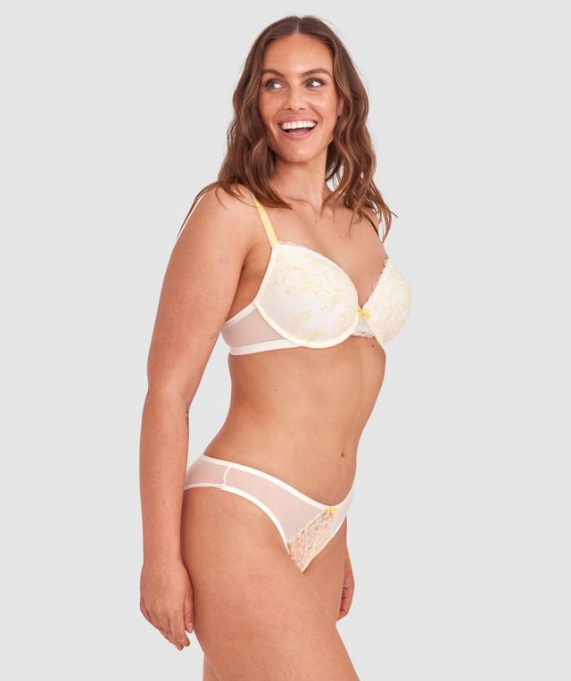 Dana Lightly Lined Plunge Bra - Ivory