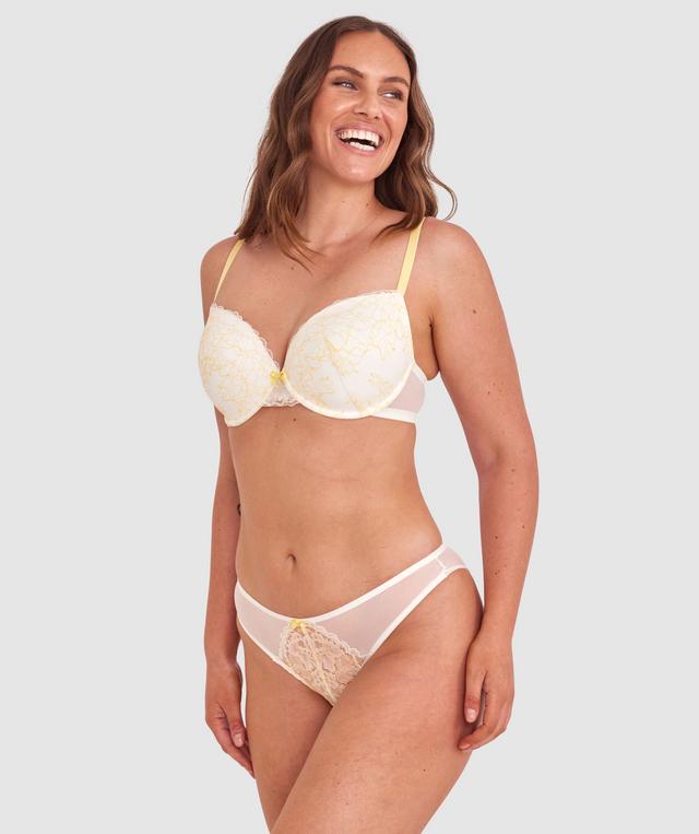 Dana Lightly Lined Plunge Bra - Ivory