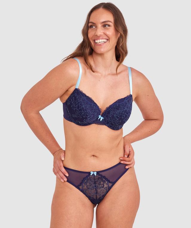 Dana Lightly Lined Plunge Bra - Navy