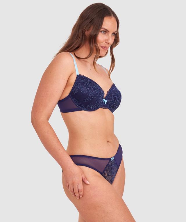 Dana Lightly Lined Plunge Bra - Navy
