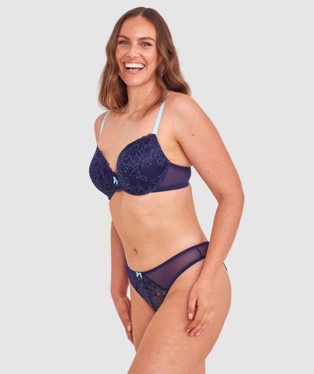 Dana Lightly Lined Plunge Bra - Navy