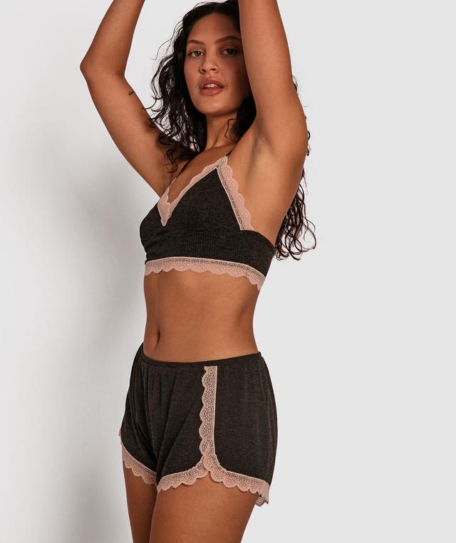 Dance Muse Lace Shorts - Dark Grey
