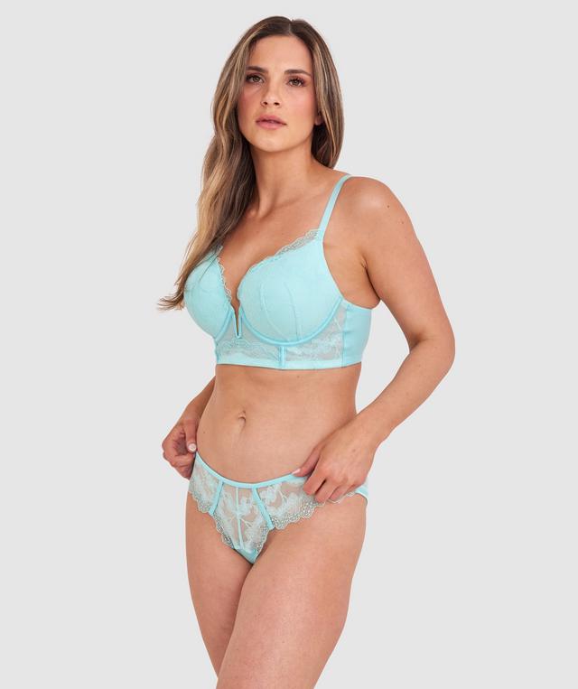 Delphine Contour Plunge Bra - Light Blue