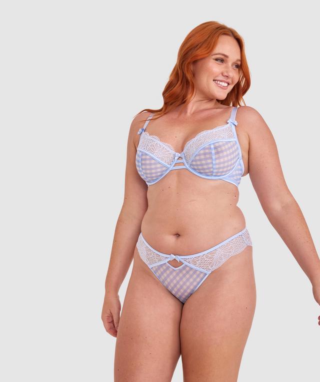 Delta Brazilian Knicker - Blue Check
