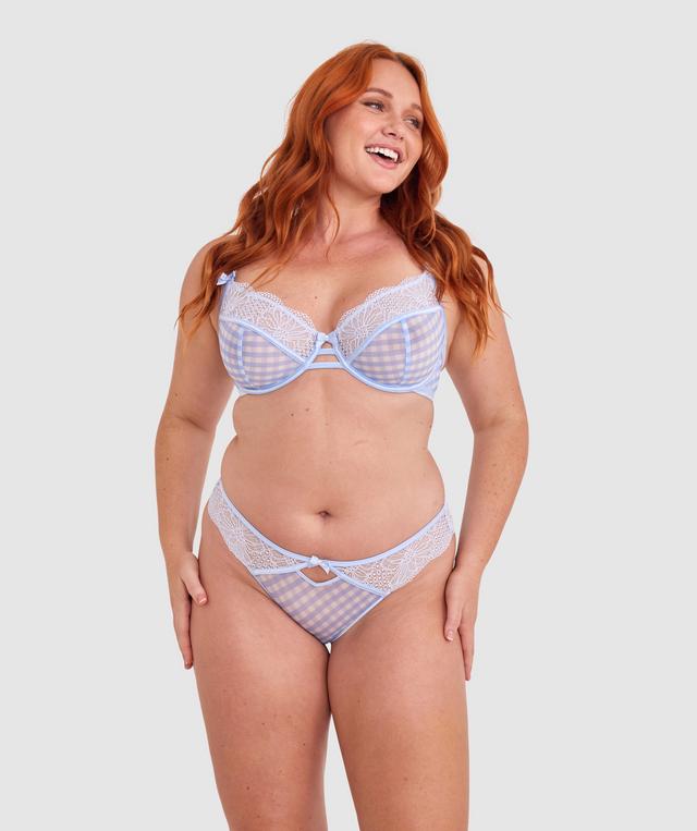 Delta Brazilian Knicker - Blue Check