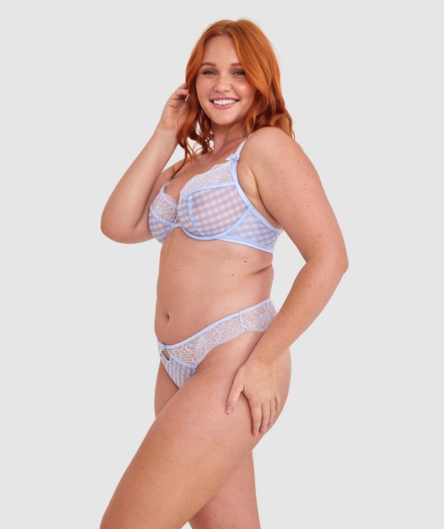 Delta Brazilian Knicker - Blue Check
