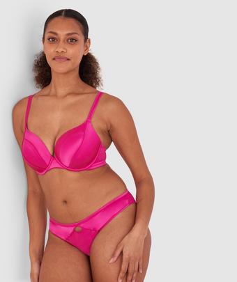 Dominique Lightly Lined Full Coverage Bra - Fuchsia Pink (FUCHSIA PINK)