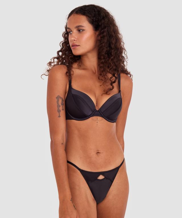 Dominique Push Up Bra - Black