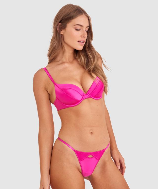 Dominique Push Up Bra - Fuchsia Pink