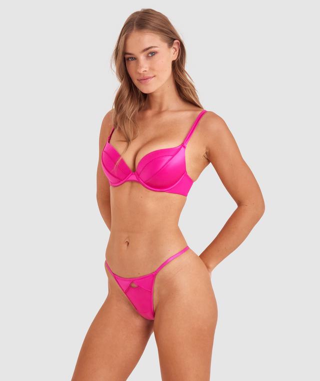 Dominique Push Up Bra - Fuchsia Pink
