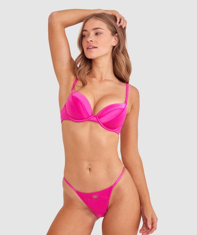 Dominique Push Up Bra - Fuchsia Pink