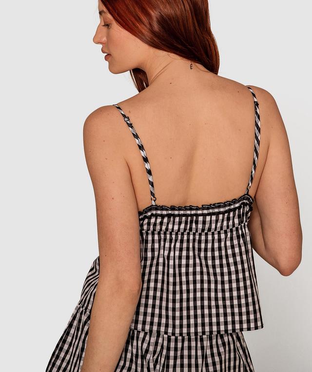 Dorothy Frill Cami - Black Check Print
