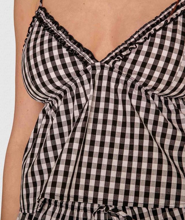 Dorothy Frill Cami - Black Check Print
