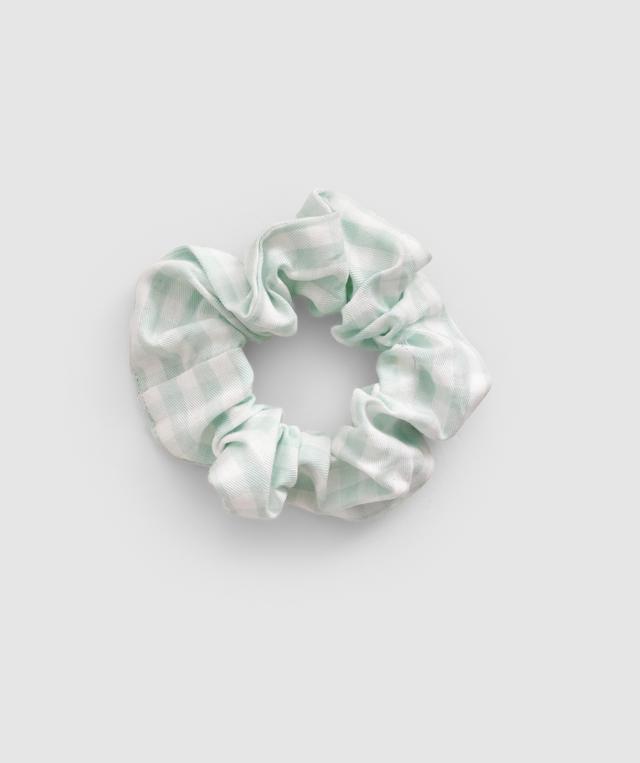 Dorothy Scrunchie - Print Check/Light Green