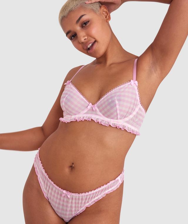 Dorothy V String - Pink Check