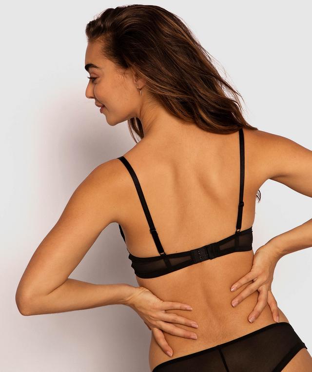 Dotty Push Up Bra - Black