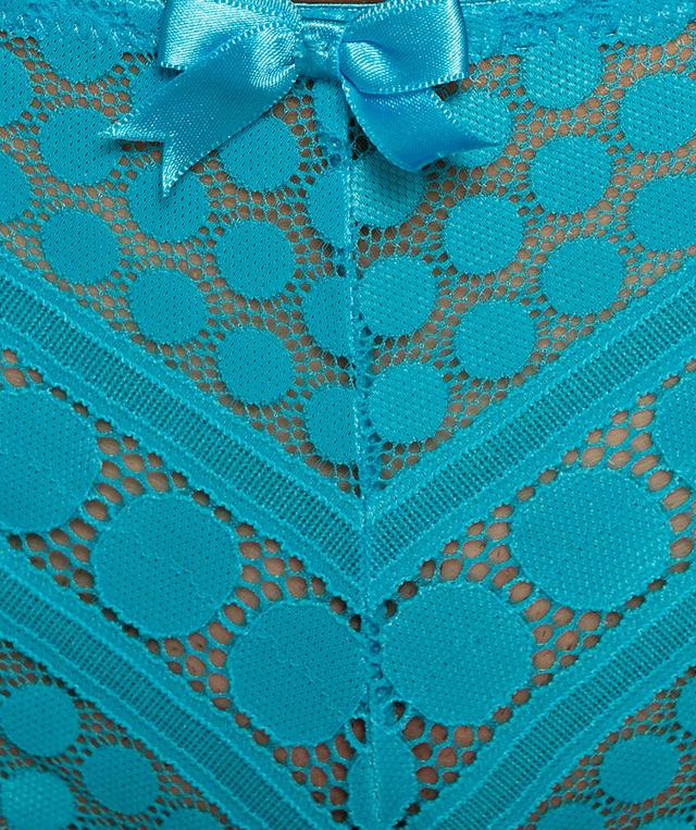 Dotty V-String Knicker - Blue