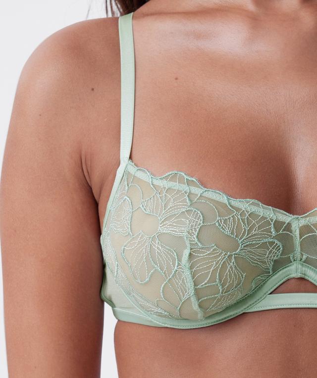 Night Games Soft Surrender Unlined Delight & String Set - Light Green