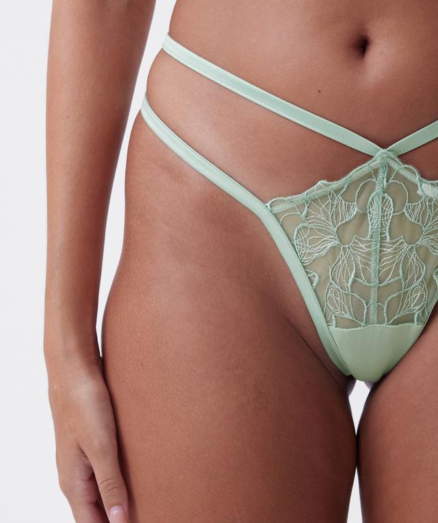 Night Games Soft Surrender Unlined Delight & String Set - Light Green