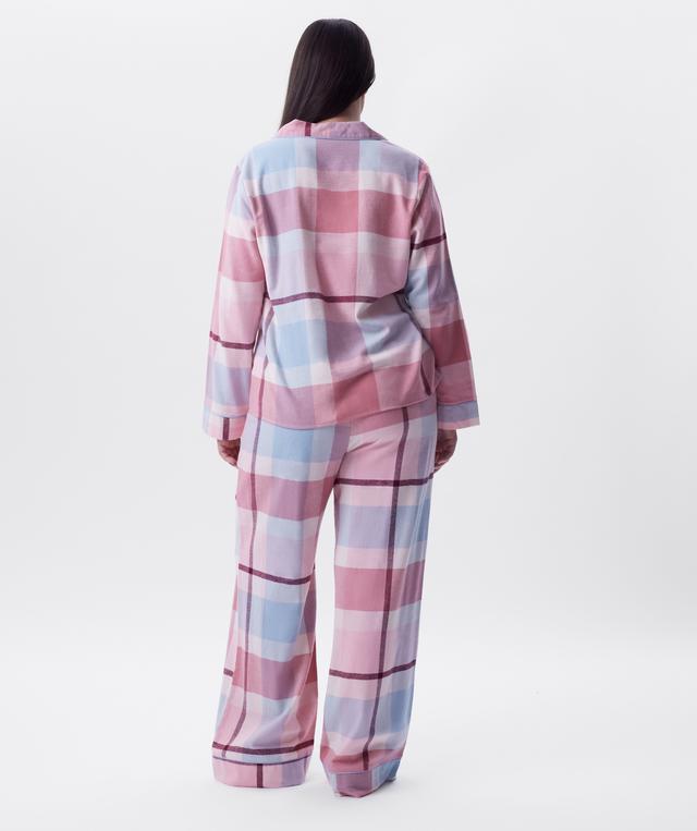 Azlin Long Sleeve Shirt-Print Check / Dusty Pink