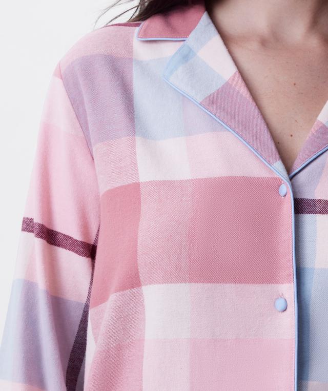 Azlin Long Sleeve Shirt-Print Check / Dusty Pink