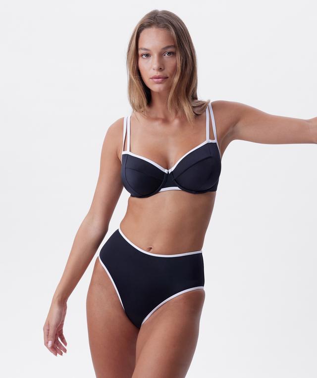 Skye Full Cup Balconette Swim Top - Black
