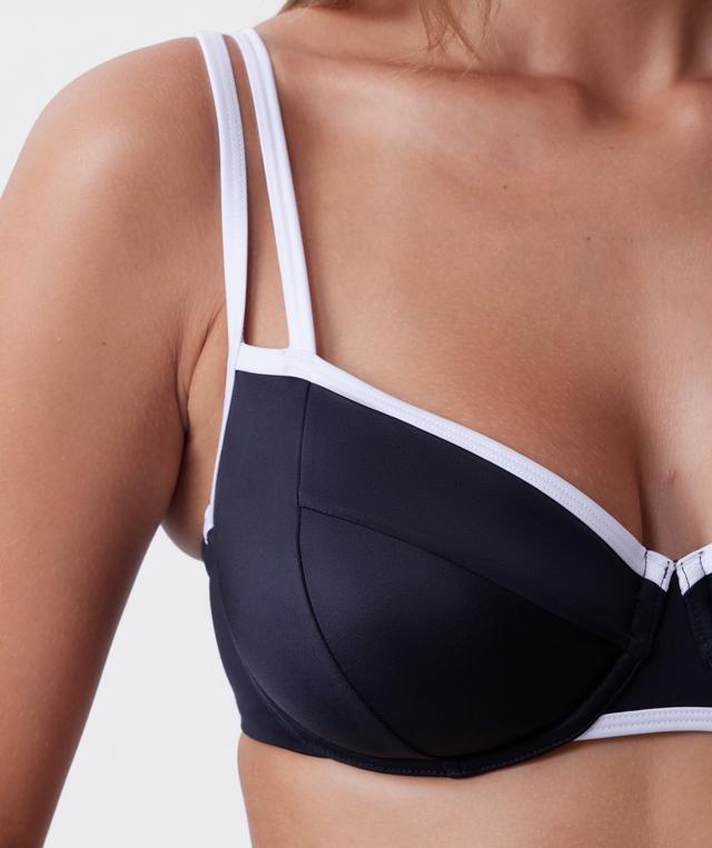 Skye Full Cup Balconette Swim Top - Black