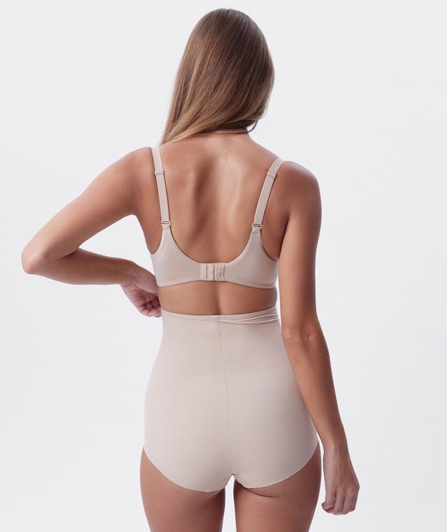 Microfibre High Waist Brief - Nude