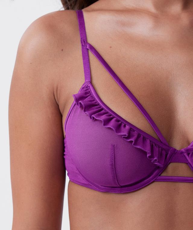 Night Games Sneak Peak Unlined & String Set - Dark Purple