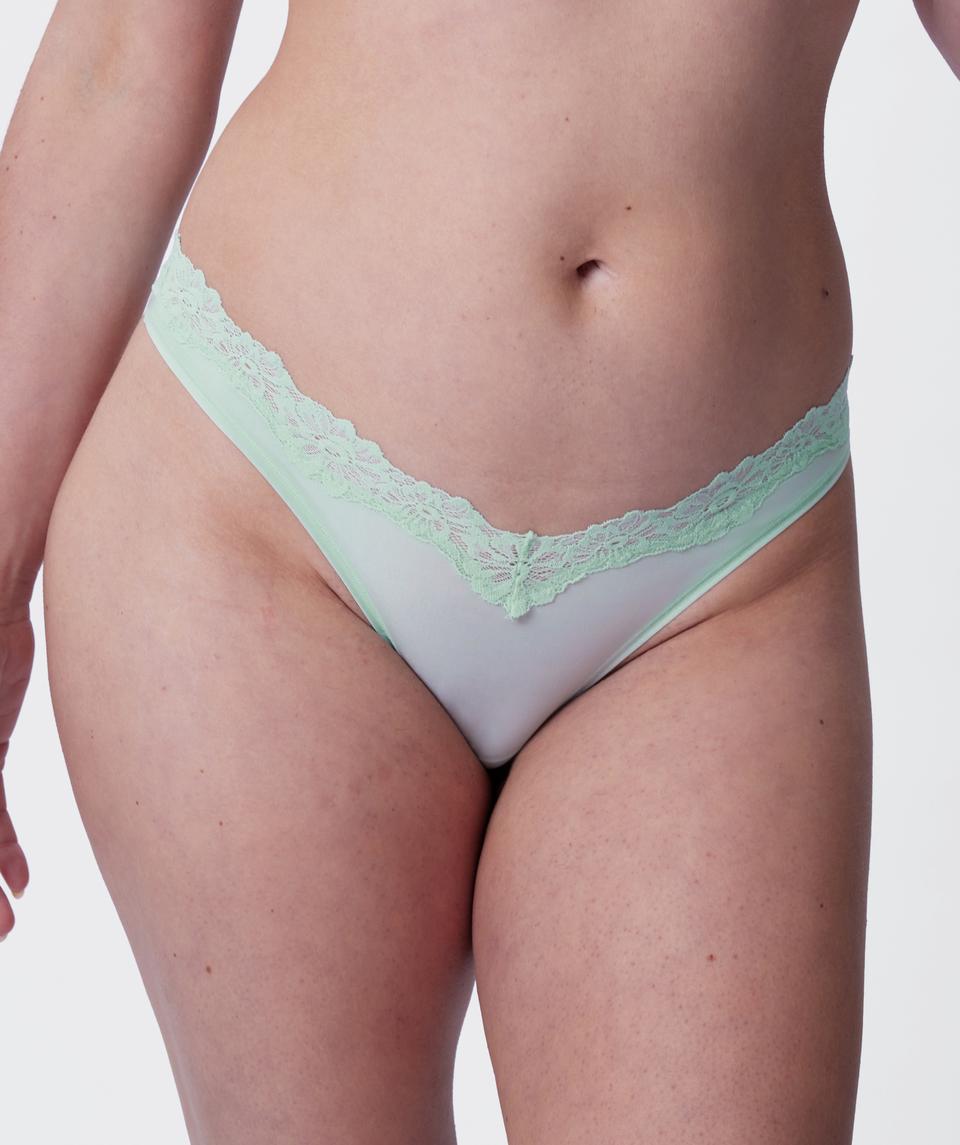 Nkd High Leg G String - Mint Green