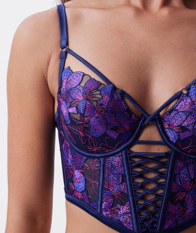 Vamp Follow My Lead Push Up 1/4 Cup Corset - Navy