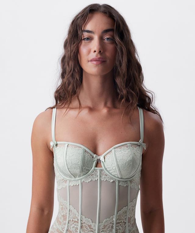Bethany Balconette Bodysuit - Light Green