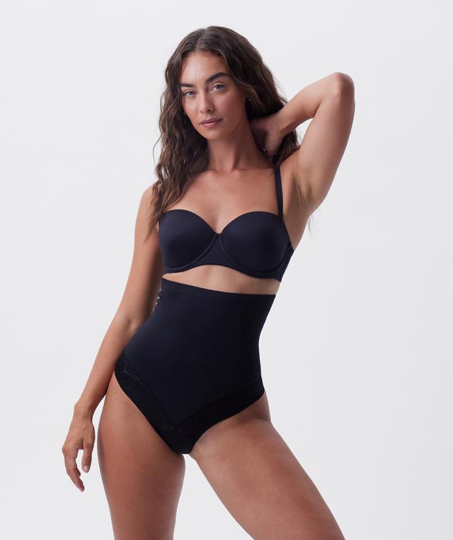 Luxe Solutions Control High Waisted G-String - Black