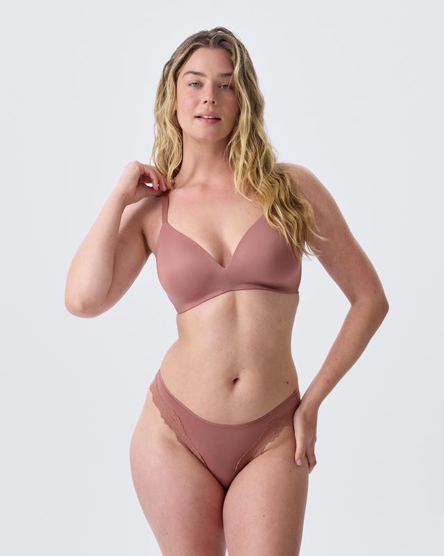 NKD Lightly Lined Wirefree Bra - Mocha