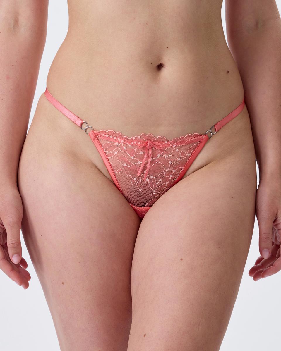Allegra String - Dark Coral