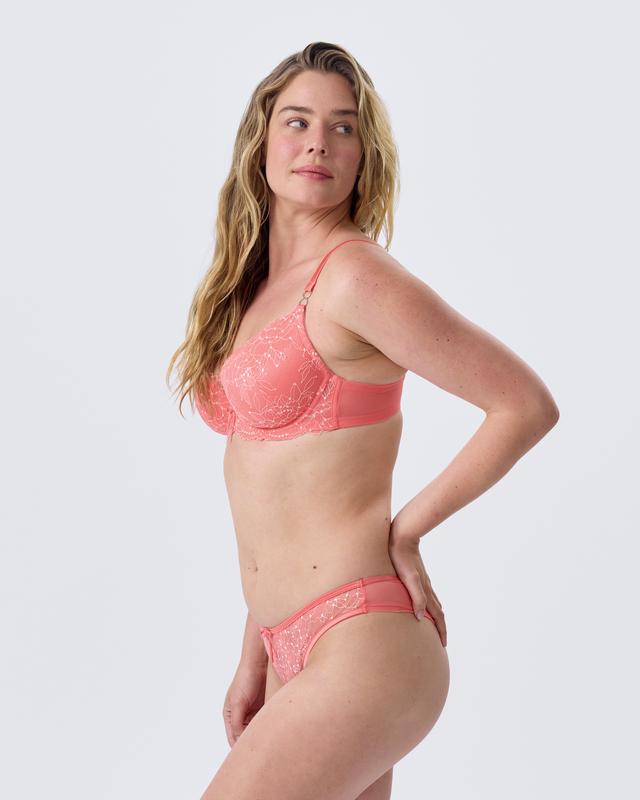 Allegra Brazilian Knicker - Dark Coral